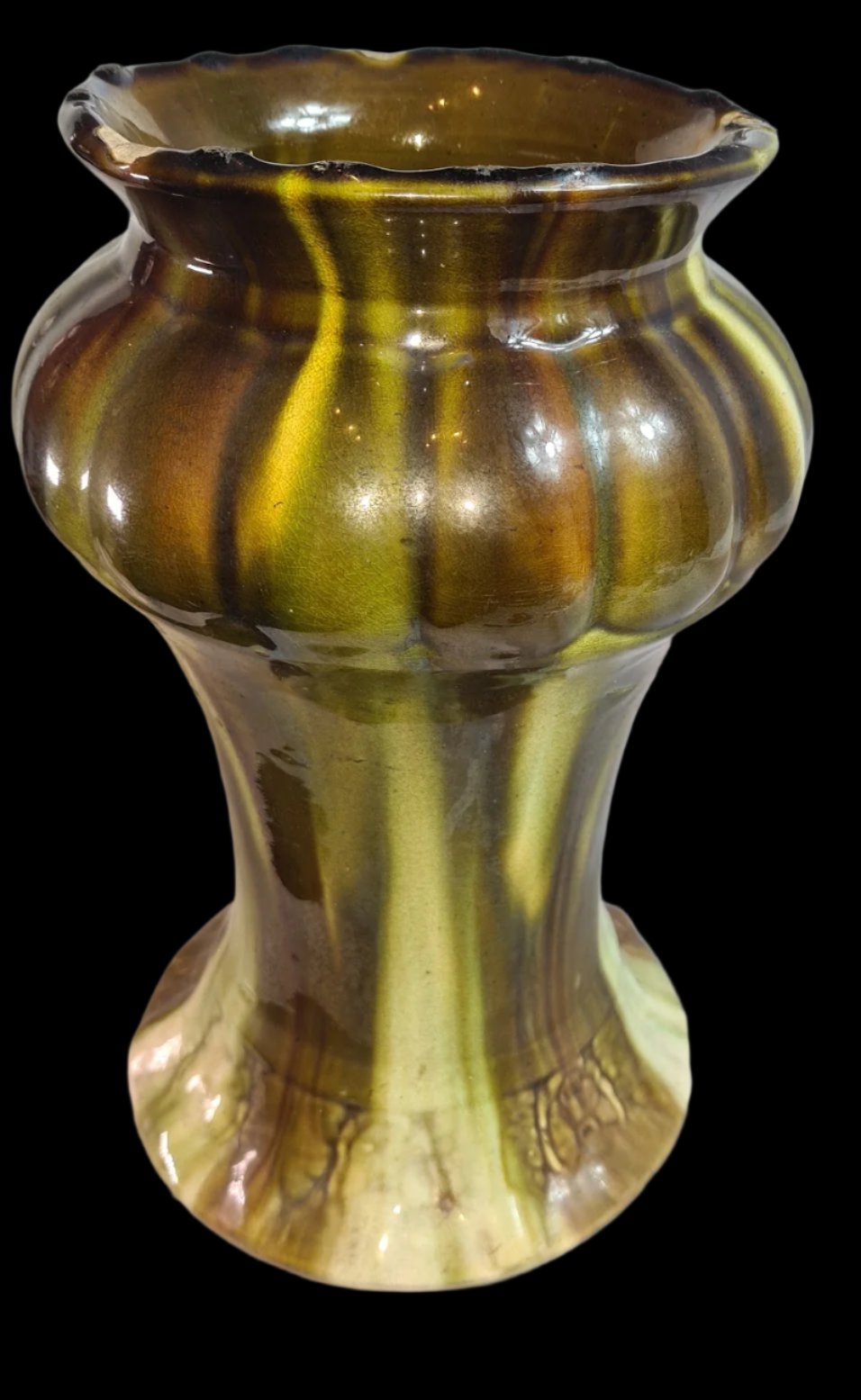 Vintage Large Green Art Pottery Vase