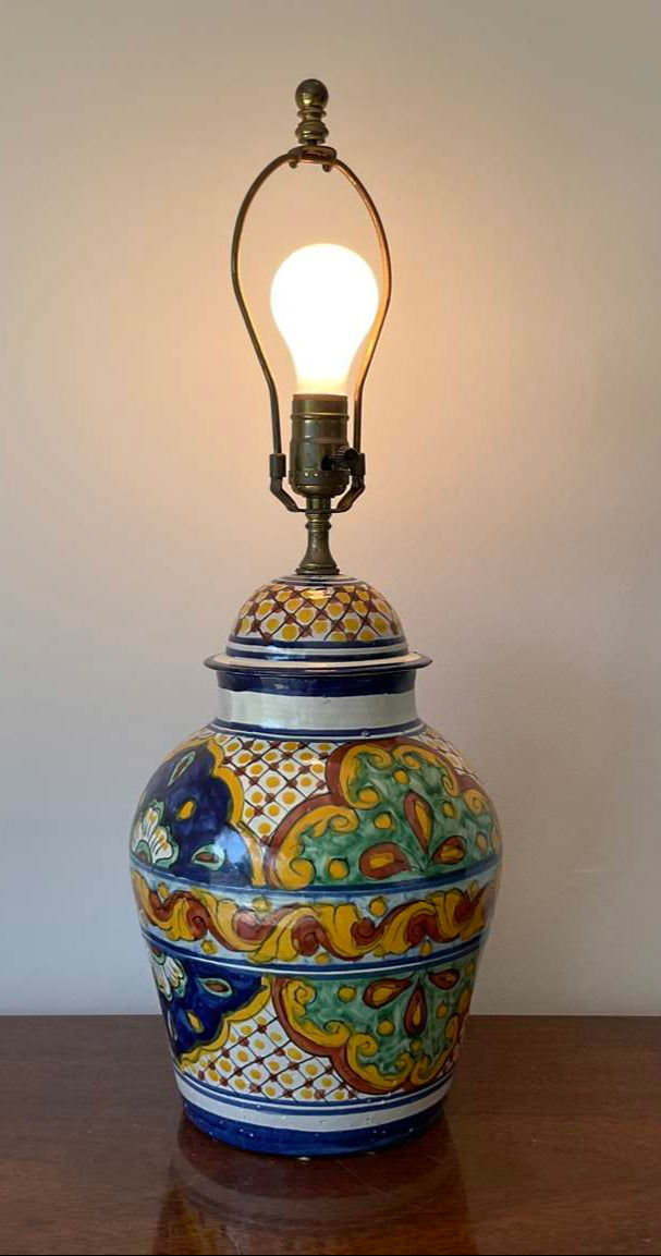Stunning Tibor Mediano Lidded Jar Lamp