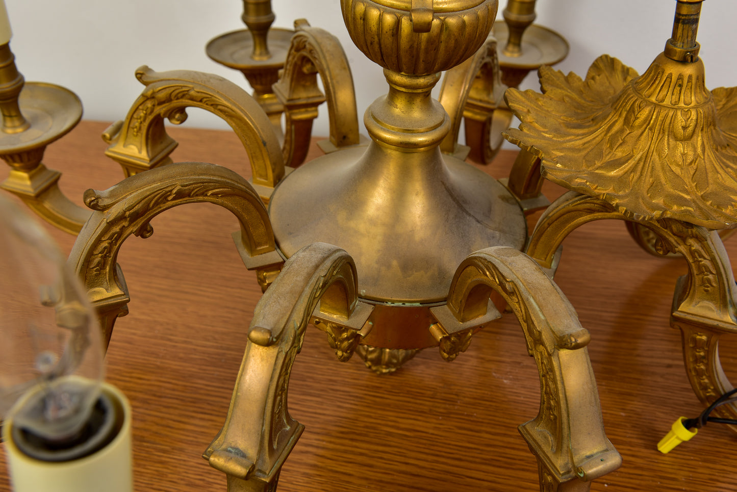 Antique French Gilt Bronze Louis XV Eight Arm Chandelier