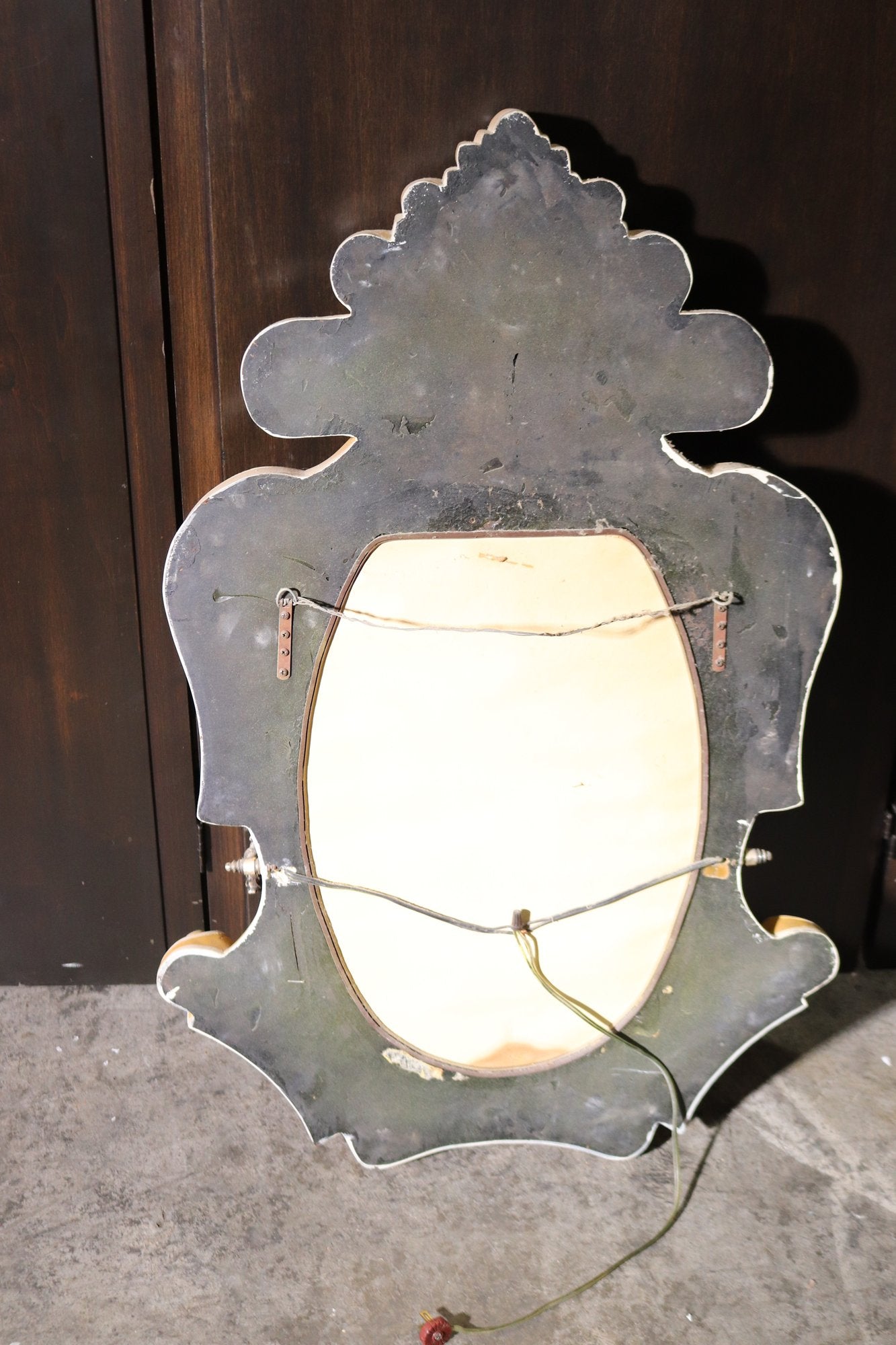 Vintage Electrified Wall Mirror