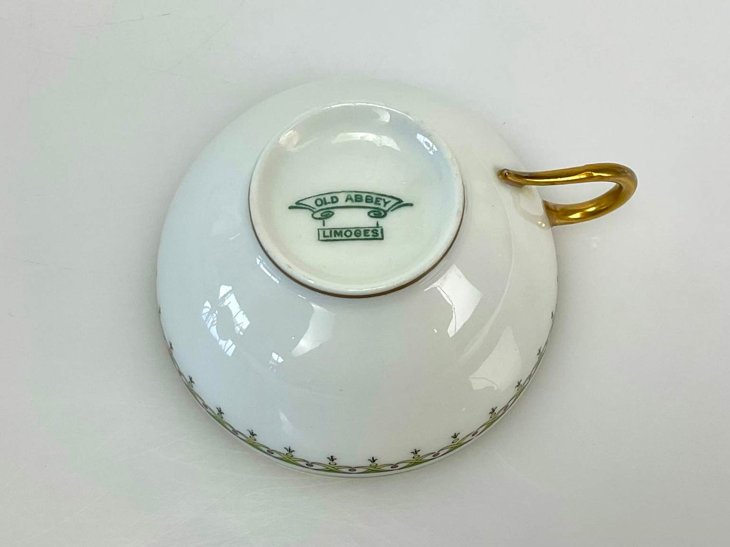 Vintage Old Abbey Limoges Cups & Saucers - 18 Pieces