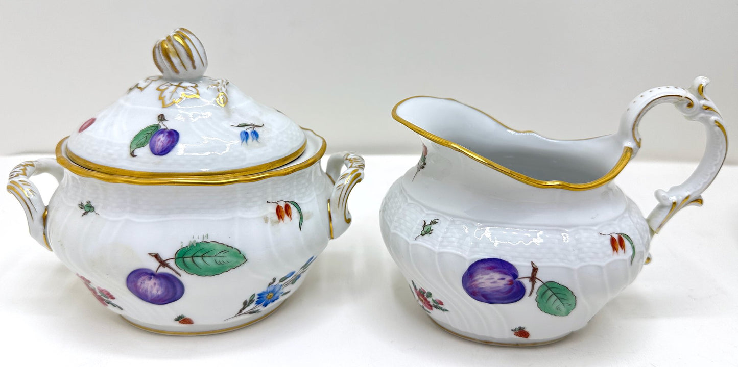 Vintage Italian Richard Ginori Fruits Perugia Tea Set