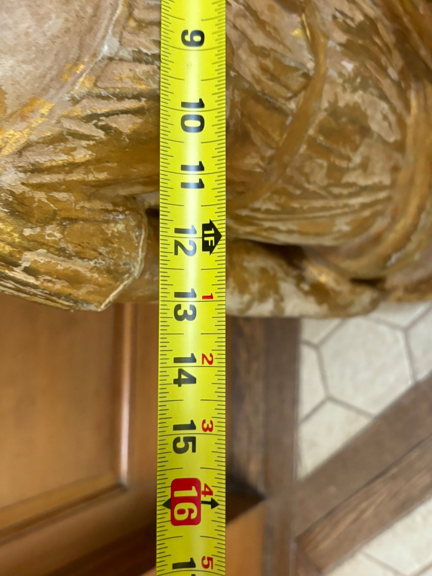 A Large 19th Century Gilt Plaster Female Figural Statue