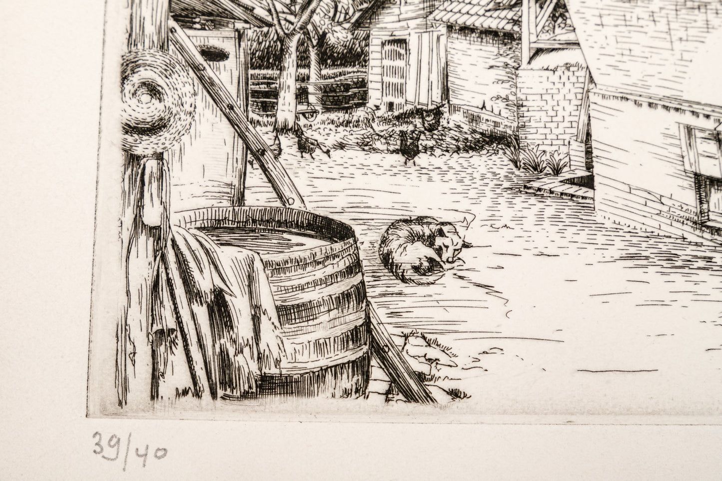 HENRI VERGE-SERRAT (BELGIAN, 1880-1966) ETCHING ON PAPER