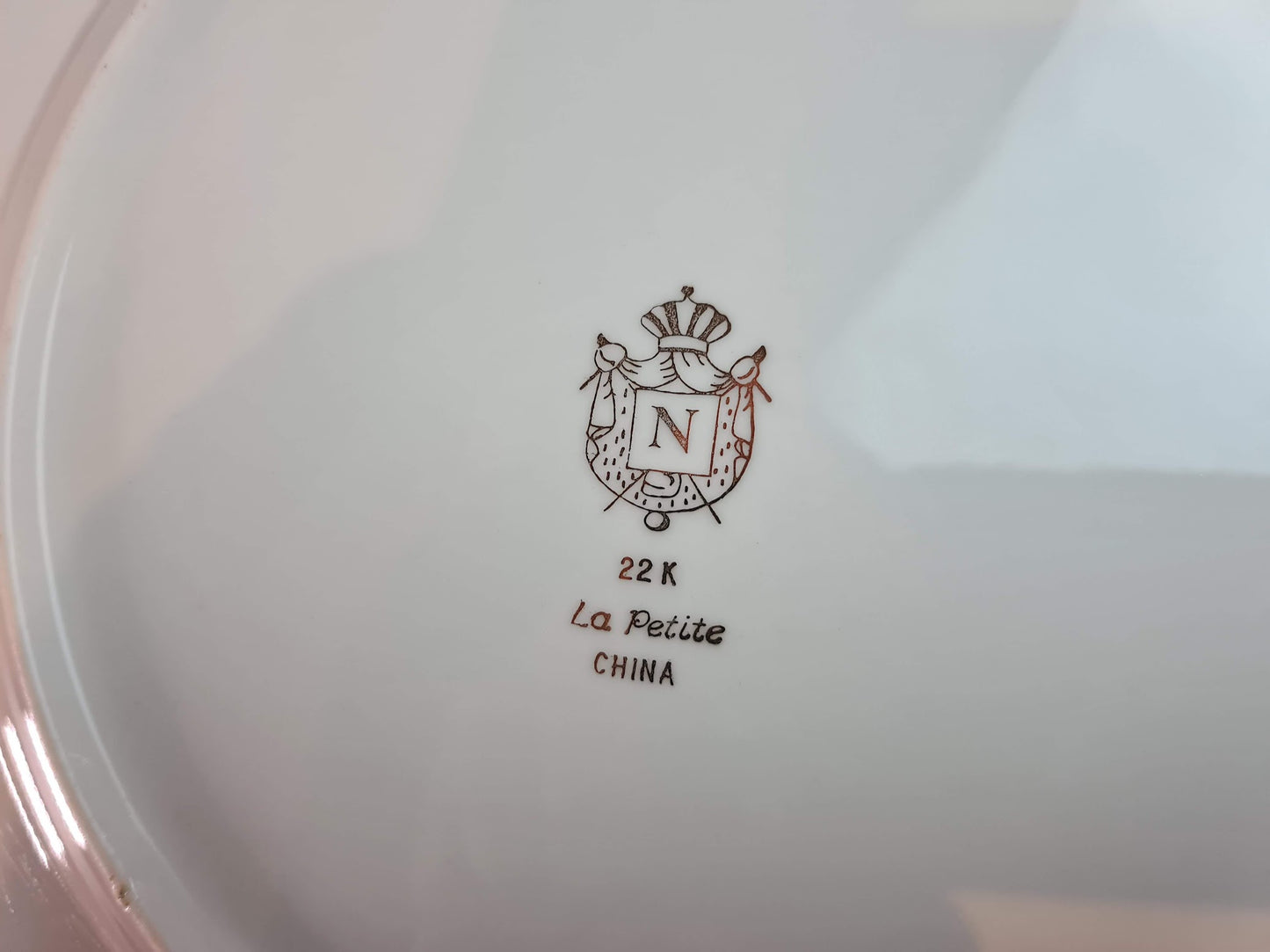 Vintage Joh Peters Le Petite Dinner Plate 6pcs & W. S. George Radisson Gold Gilt Bowl