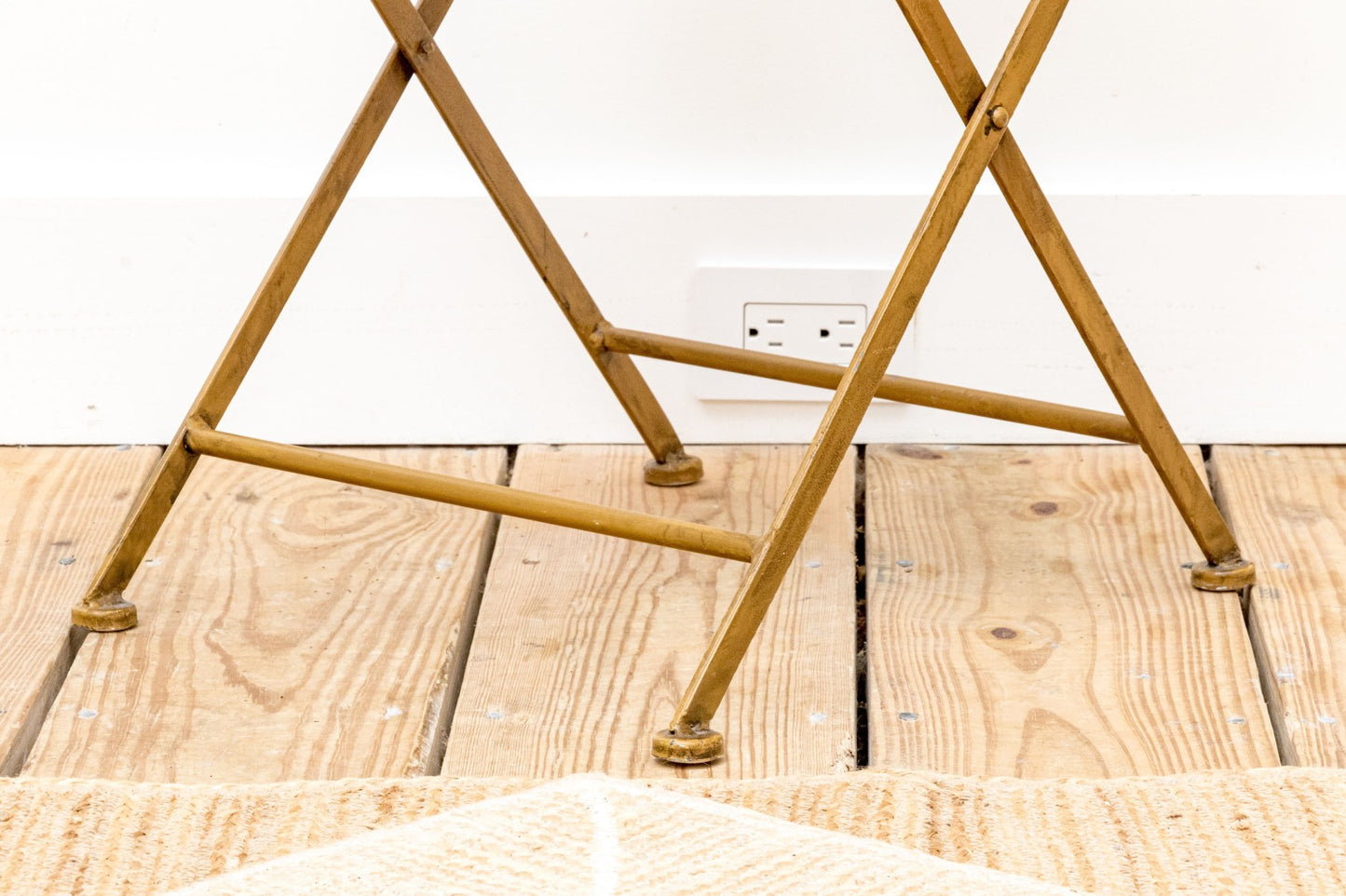 Stunning Bronzed Finished Faux Bamboo Aluminum Folding Chair