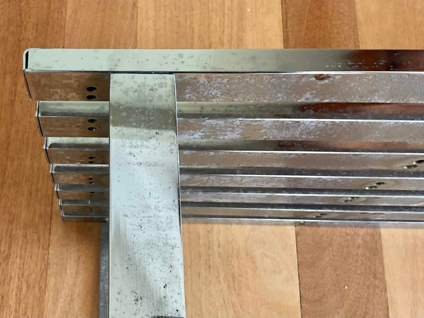 Vintage Milo Baughman Chrome Slatted Coffee Table Bench for DIA