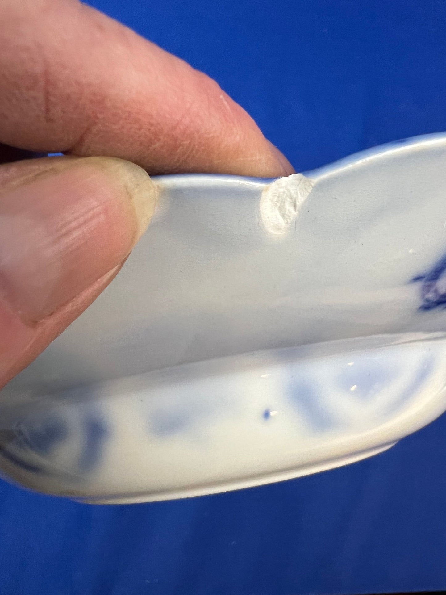 Antique Grindley Haddon Flow Blue Rimmed Bowl - Signed On Base