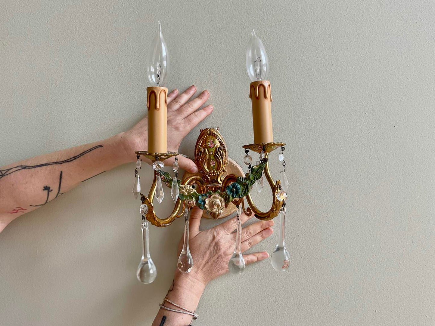 Gorgeous Pair of Vintage Italian Sconces
