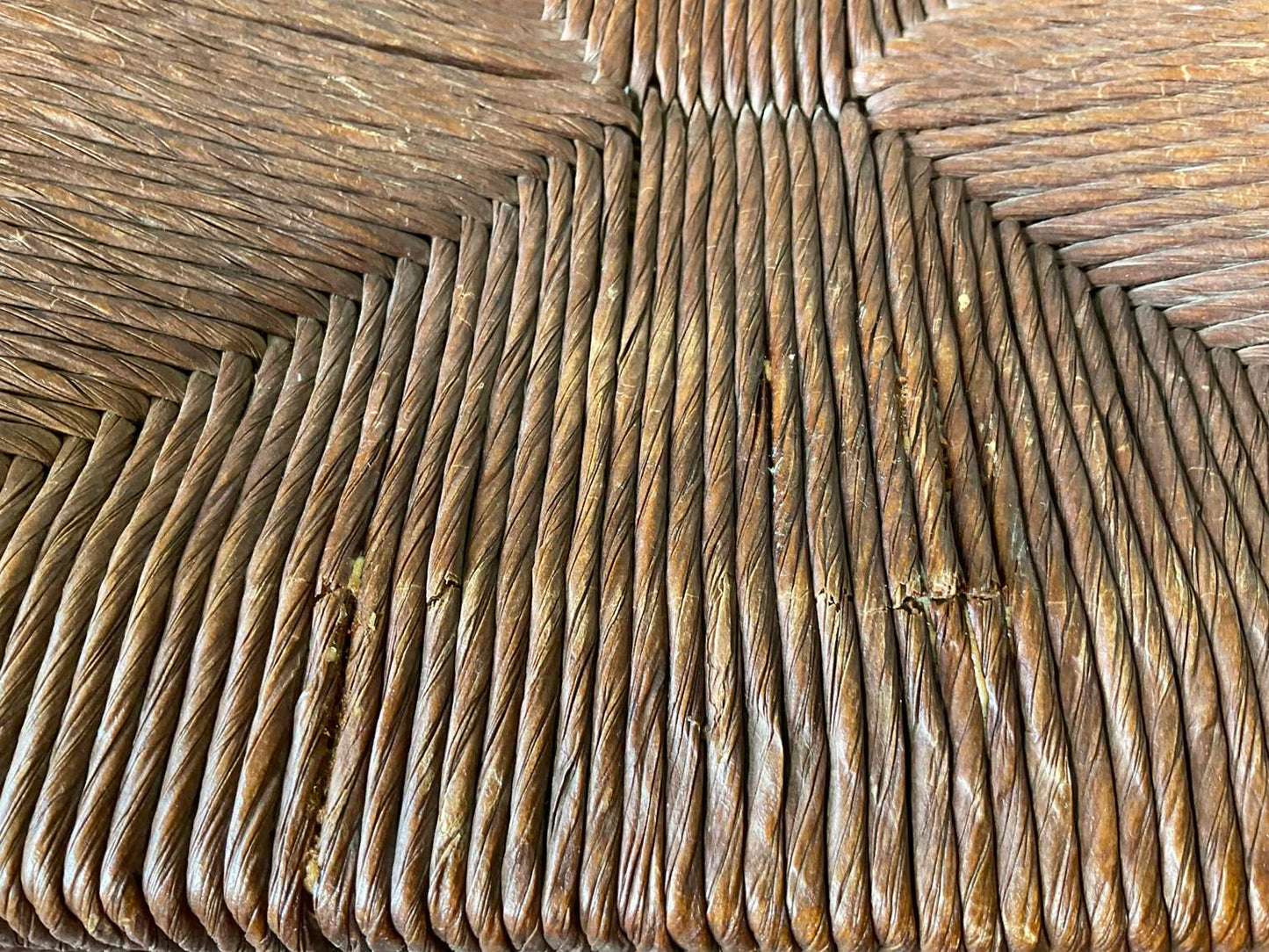 Hand Made Vintage Danish Rush Stool