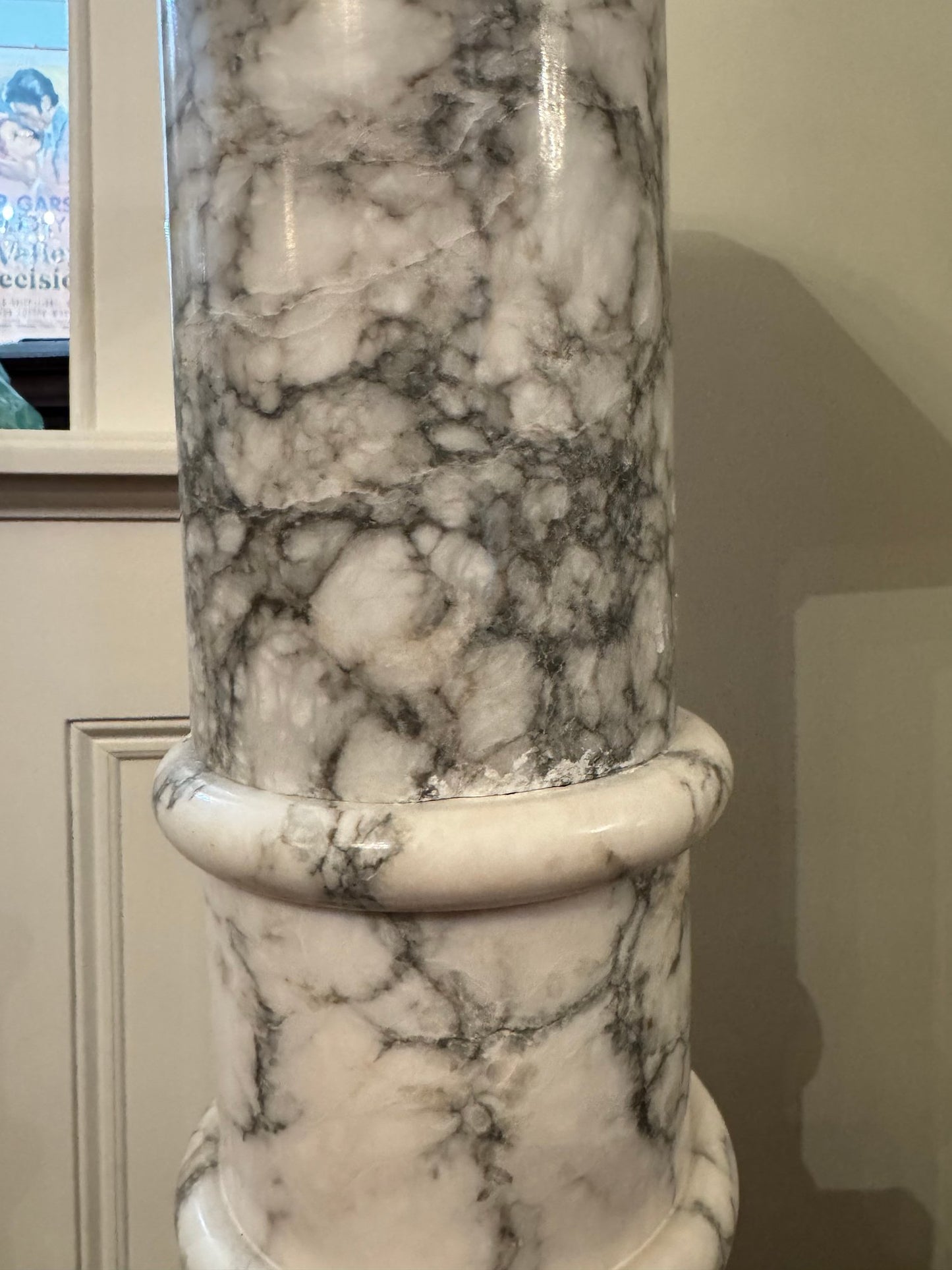 Wonderful Vintage Marble Column- Display Pedestal Stand