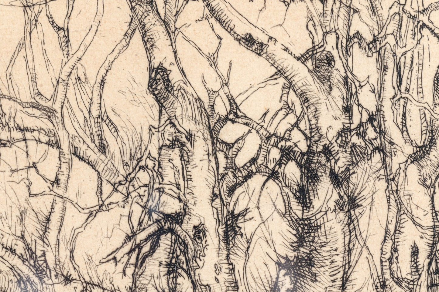 Ernest David Roth (German, 1879-1964) Etching Print On Paper, "Veterans", 1936