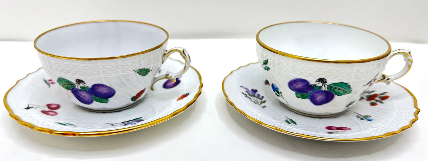 Vintage Italian Richard Ginori Fruits Perugia Tea Set