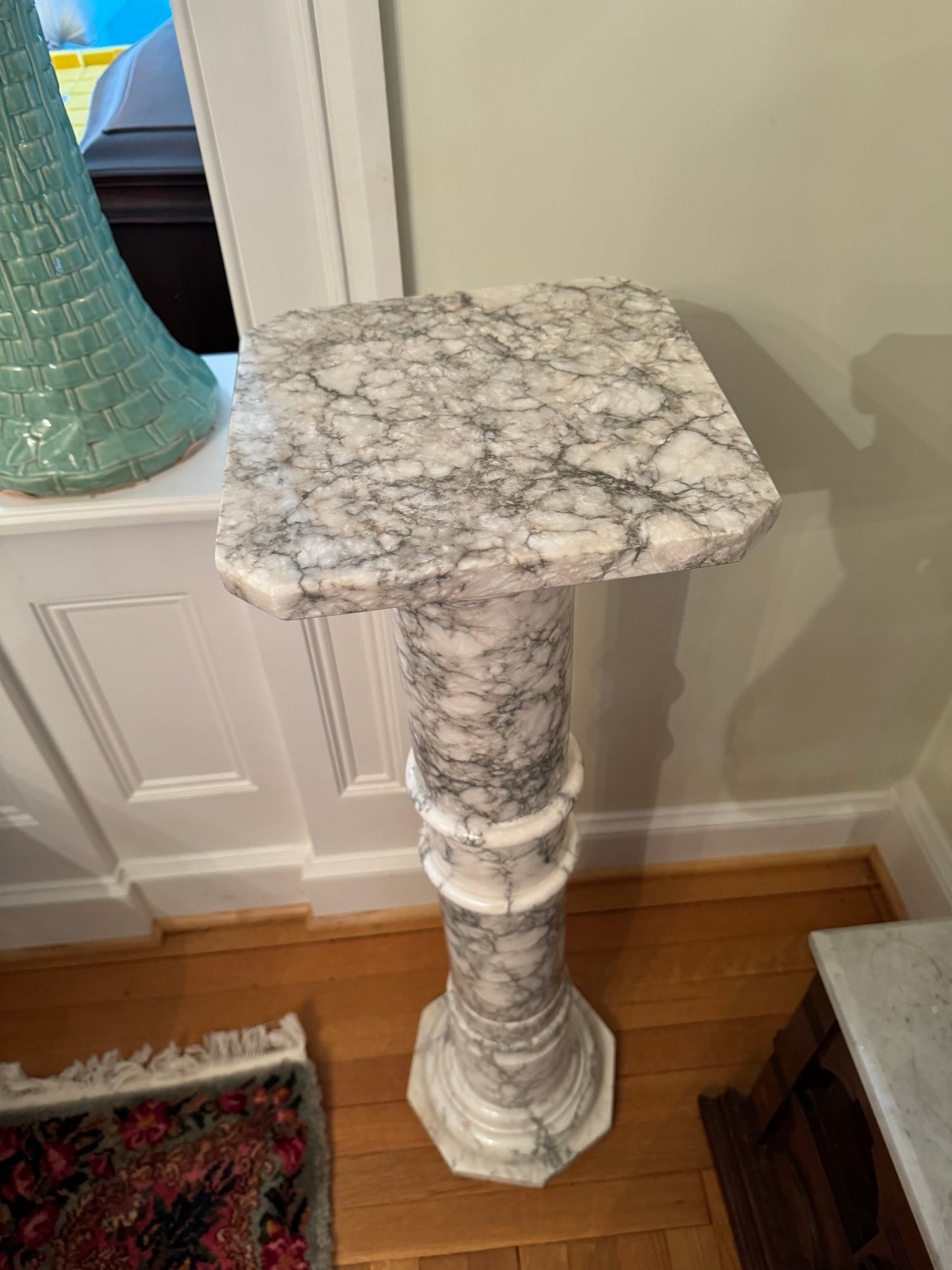 Wonderful Vintage Marble Column- Display Pedestal Stand