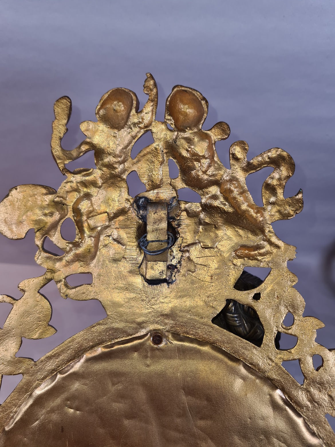 Beautifully Ornate Gilt Brass Sconce / Mirror (1/2)