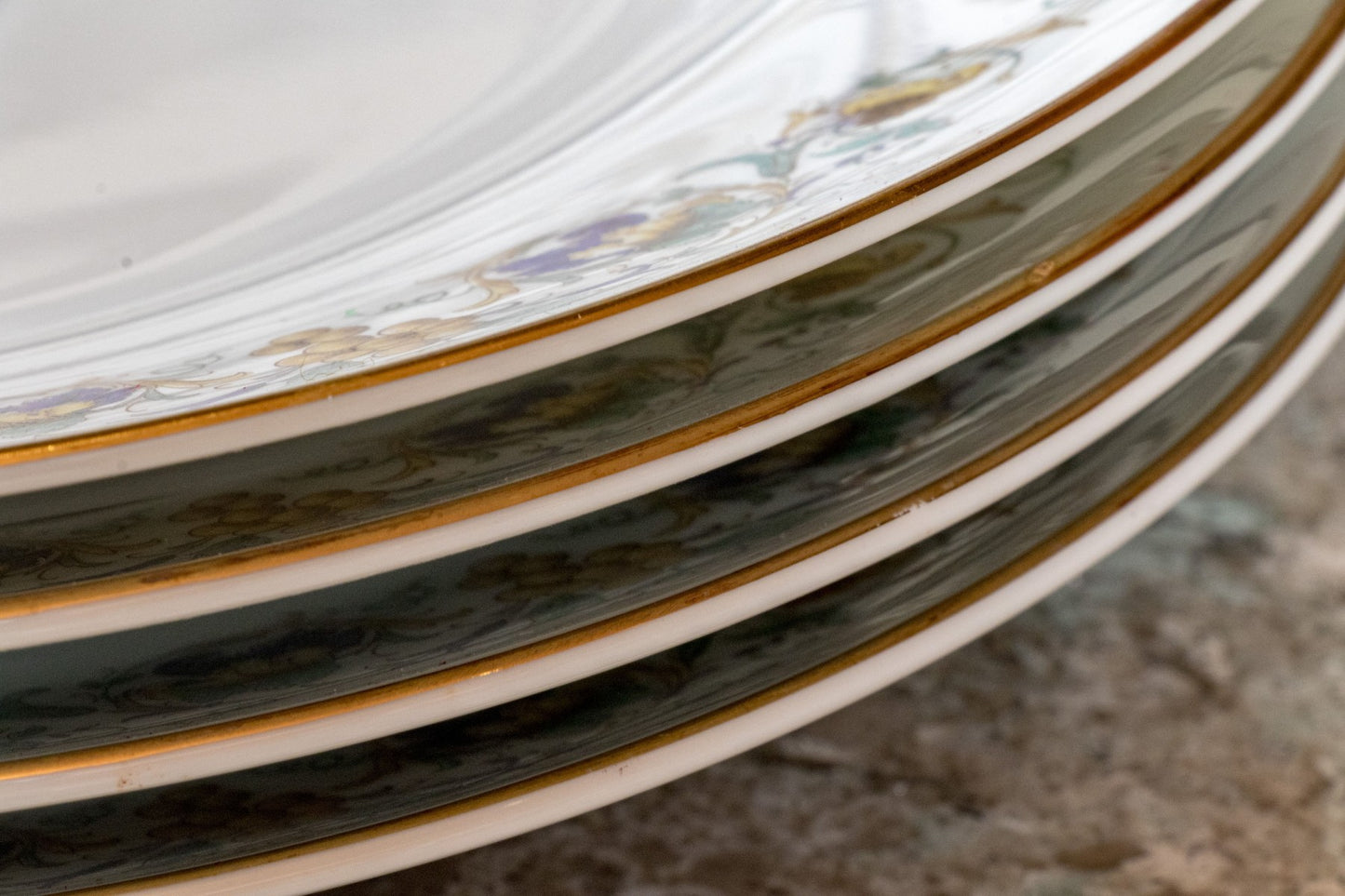Set Of Six Richard Ginori "Capri" Ceramic Dinner Plates