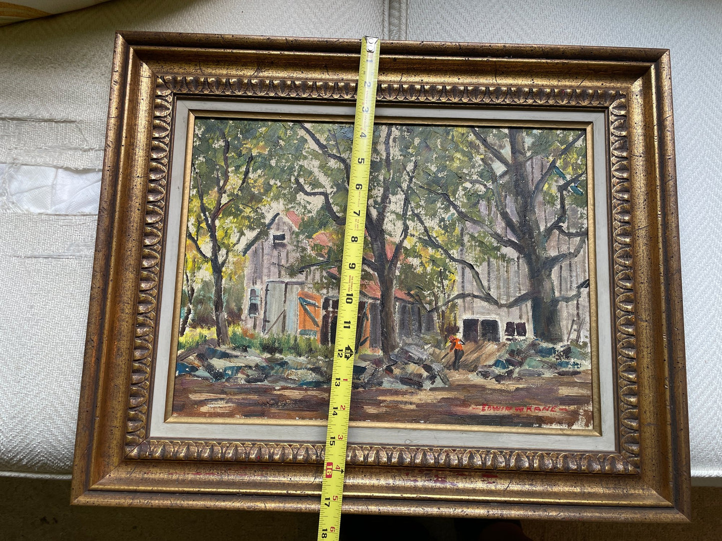 EDWIN KANE, American 29th C, Signed, oil on board