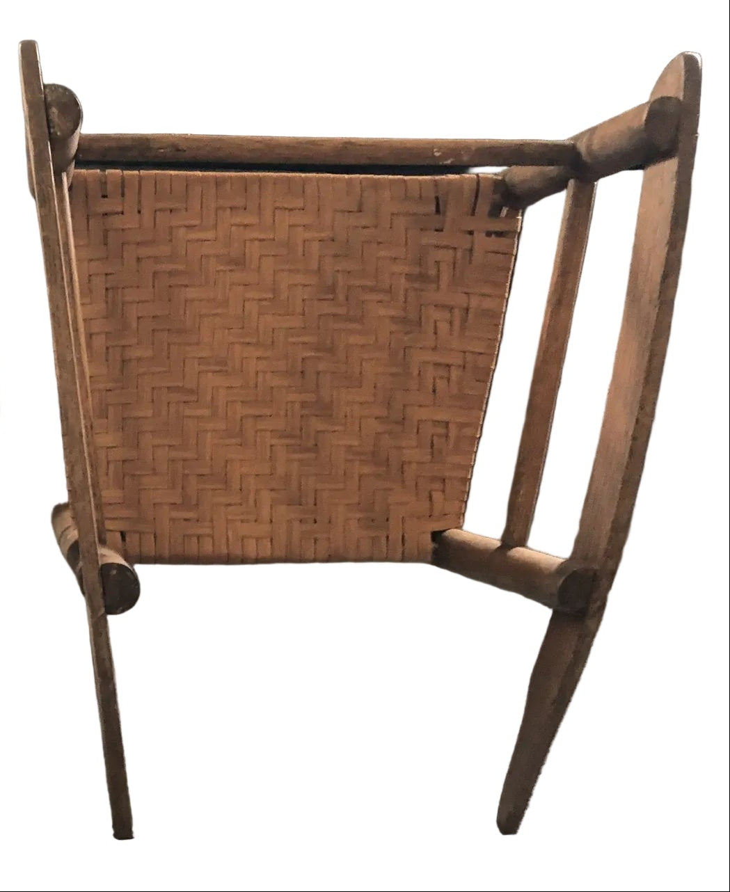 Antique Child's Rocker Chair with Splint Weave Seat