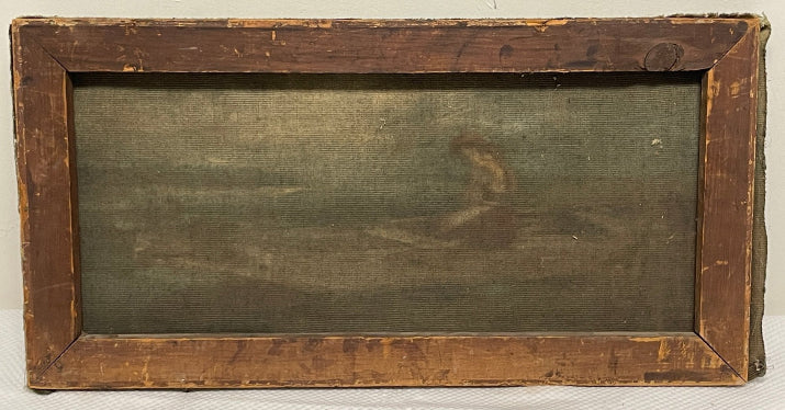 "Alone and Forsaken" after Heinrich Vosberg, Antique Oil on Fabric, c. 1890, signed