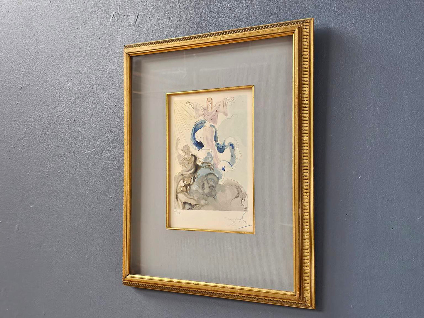 Original 1963 Pencil Signed Salvador Dali (Spain 1904-1989) 21/150 "Piccarda Donati" Woodcut Print