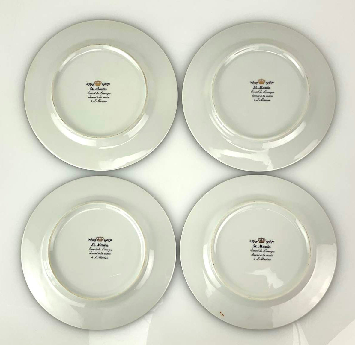 Email de Limoges (Enamel of Limoges) porcelain plates from the"Renaissance" collection by I. Godinger