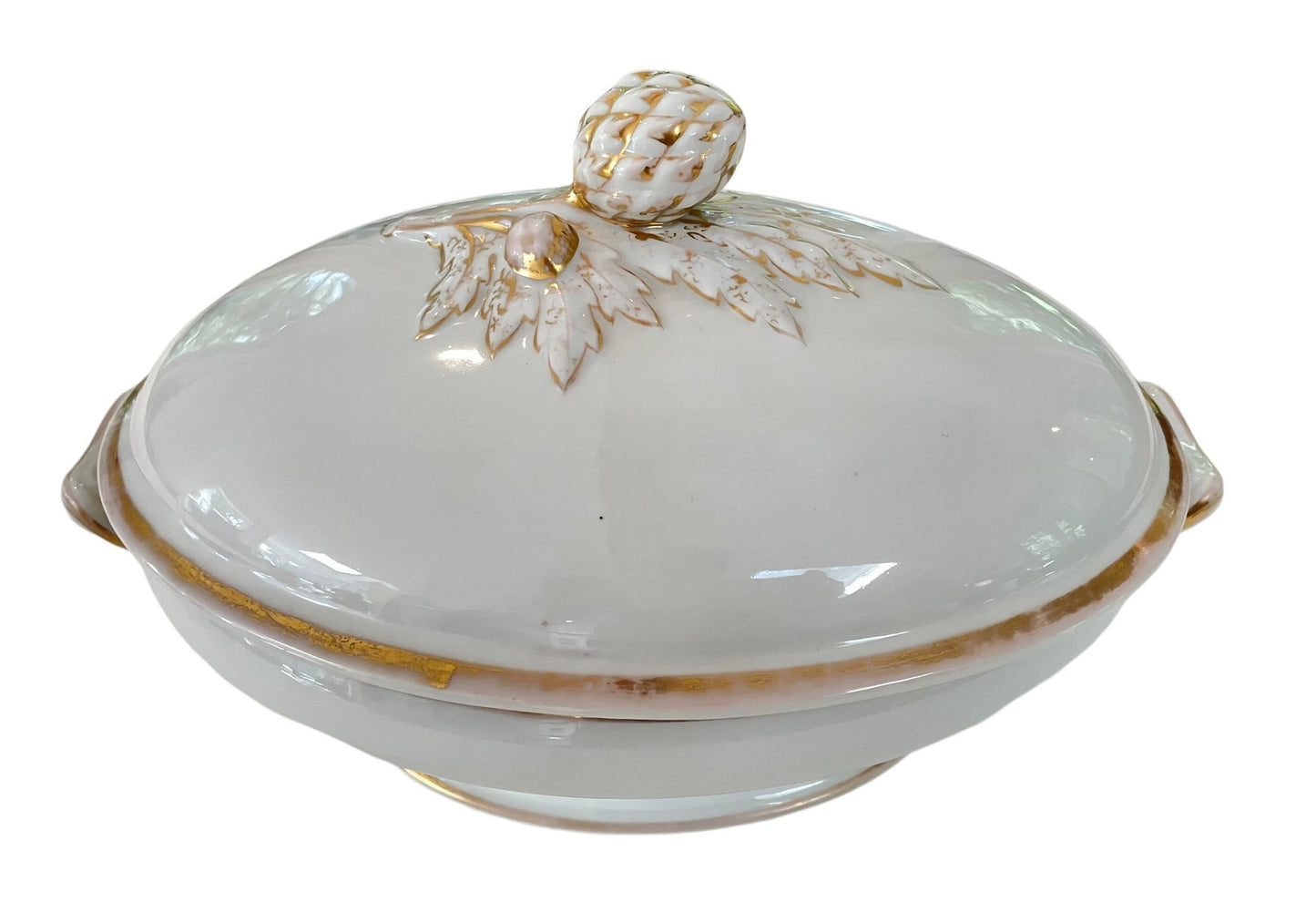 Pair Of Vintage Porcelain Covered Casserole Bowls