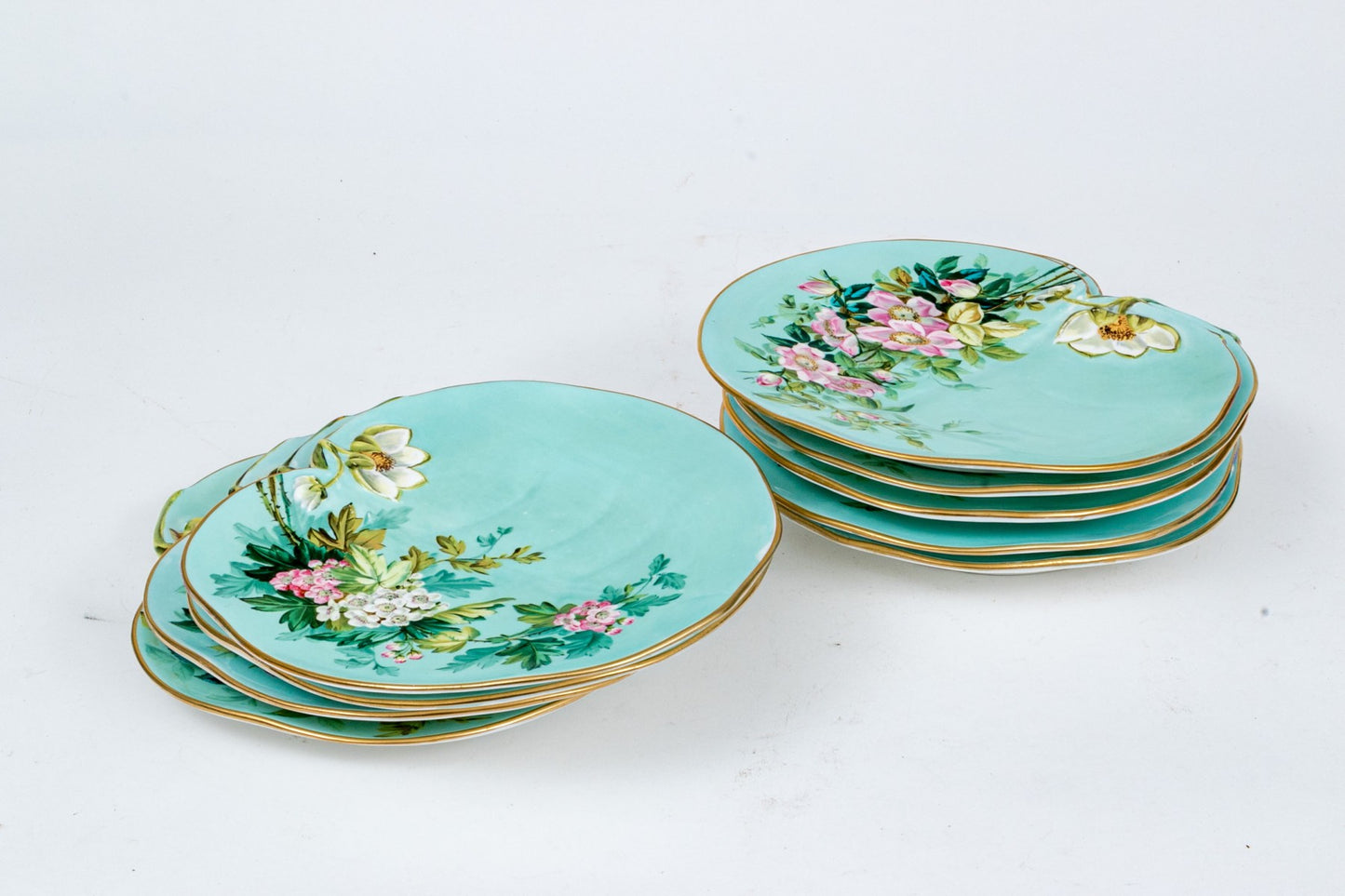 Decorative Heart Shaped Plates, Set of Nine