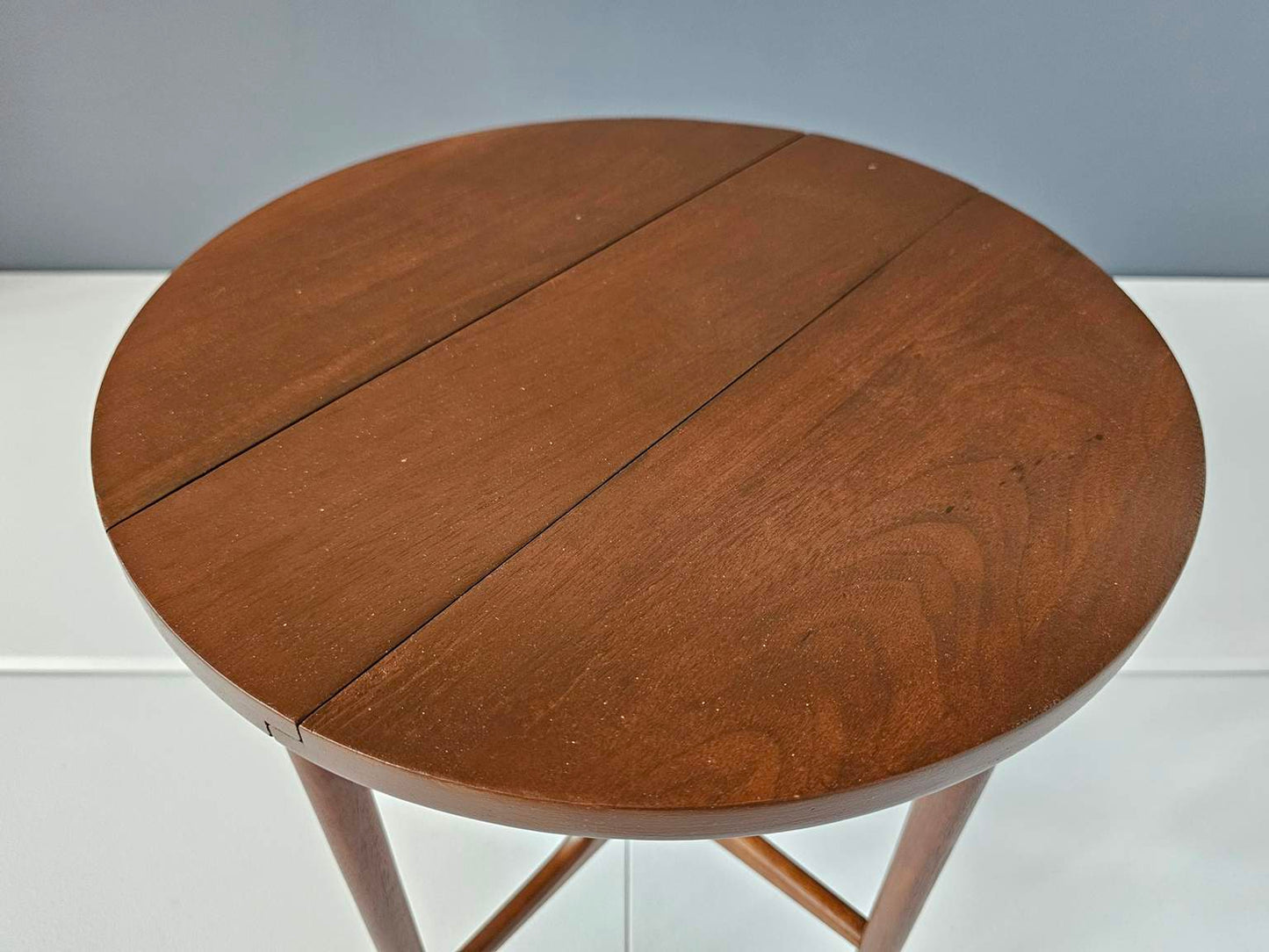 c. 1960 Bertha Schaefer For Singer & Sons Folding Walnut Side Table