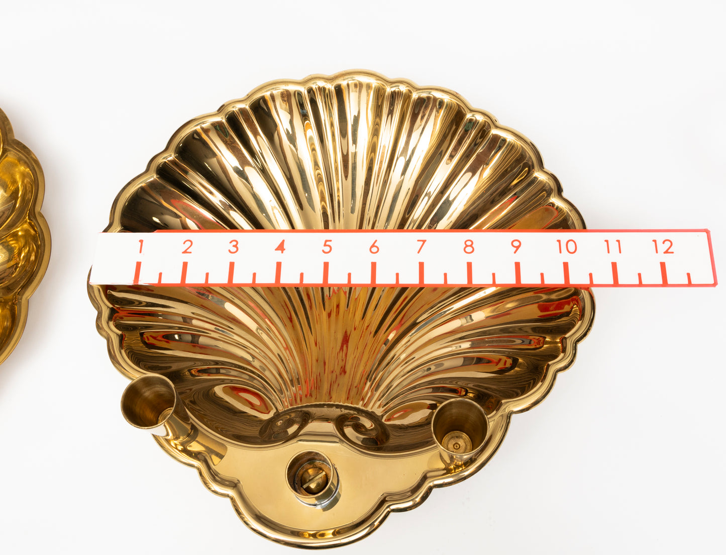 Pair of Solid Brass Seafood Serving Platters