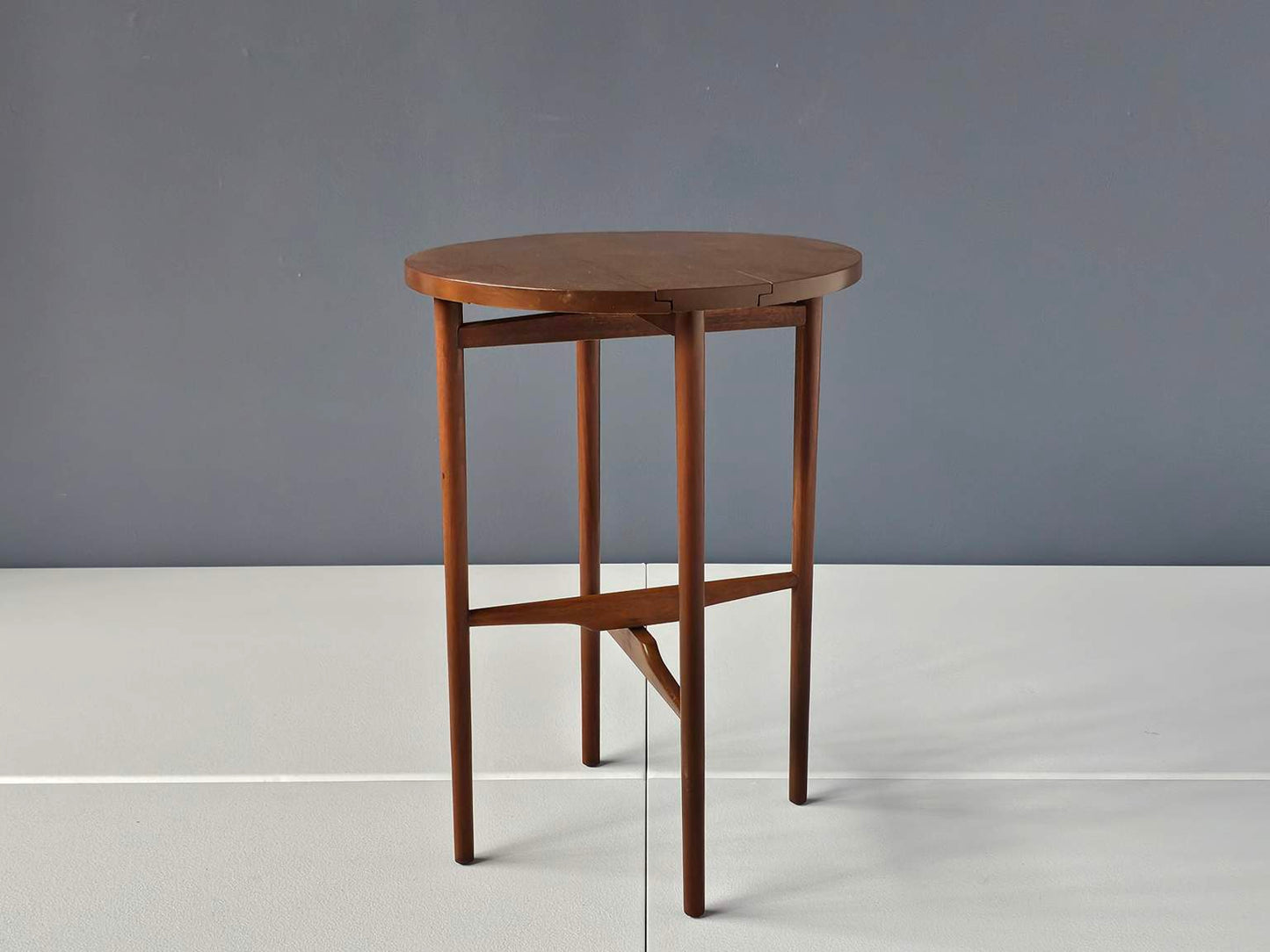 c. 1960 Bertha Schaefer For Singer & Sons Folding Walnut Side Table