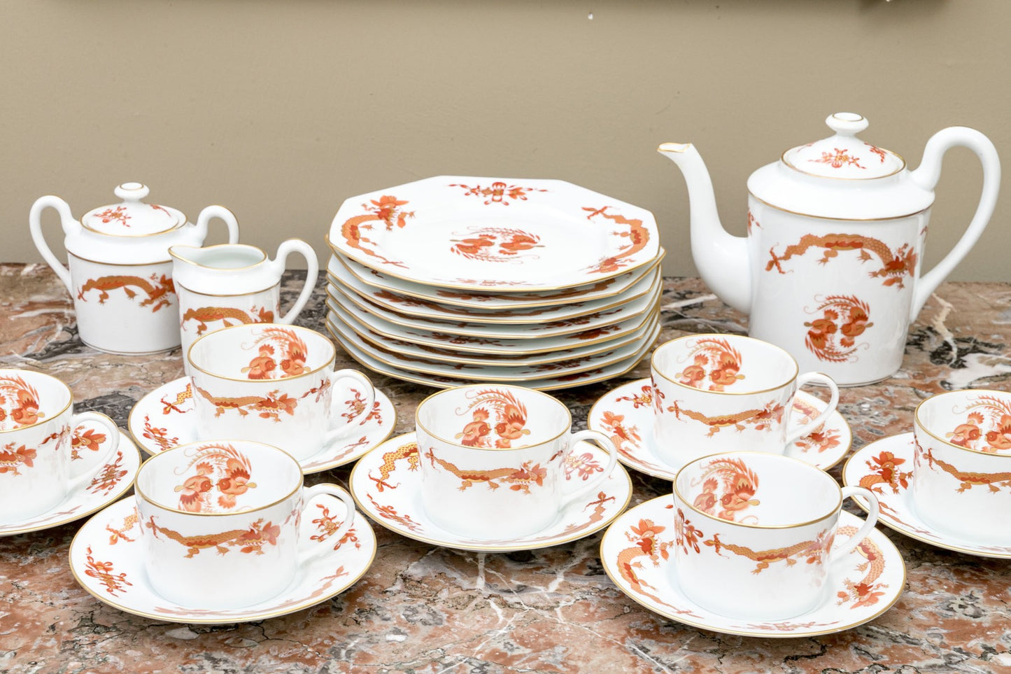 Raynaud French Limoges Porcelain Coffee Service