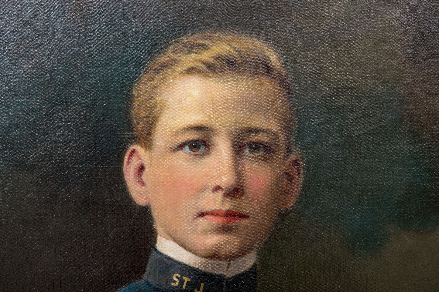 Portrait Of An Officer,Oil On Canvas, Austin Shaw (20th C.)