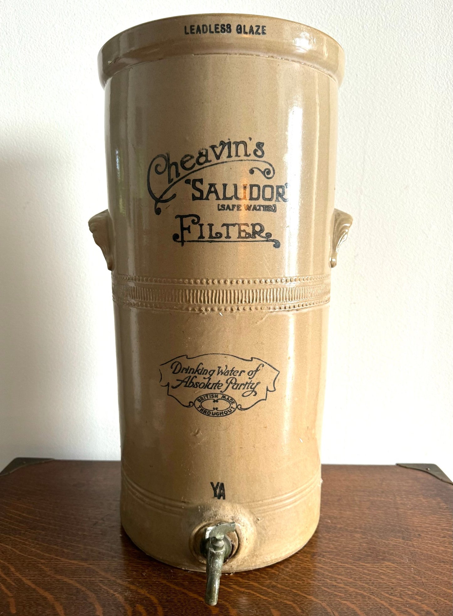 Tall Antique Cheavins Country Water Vessel