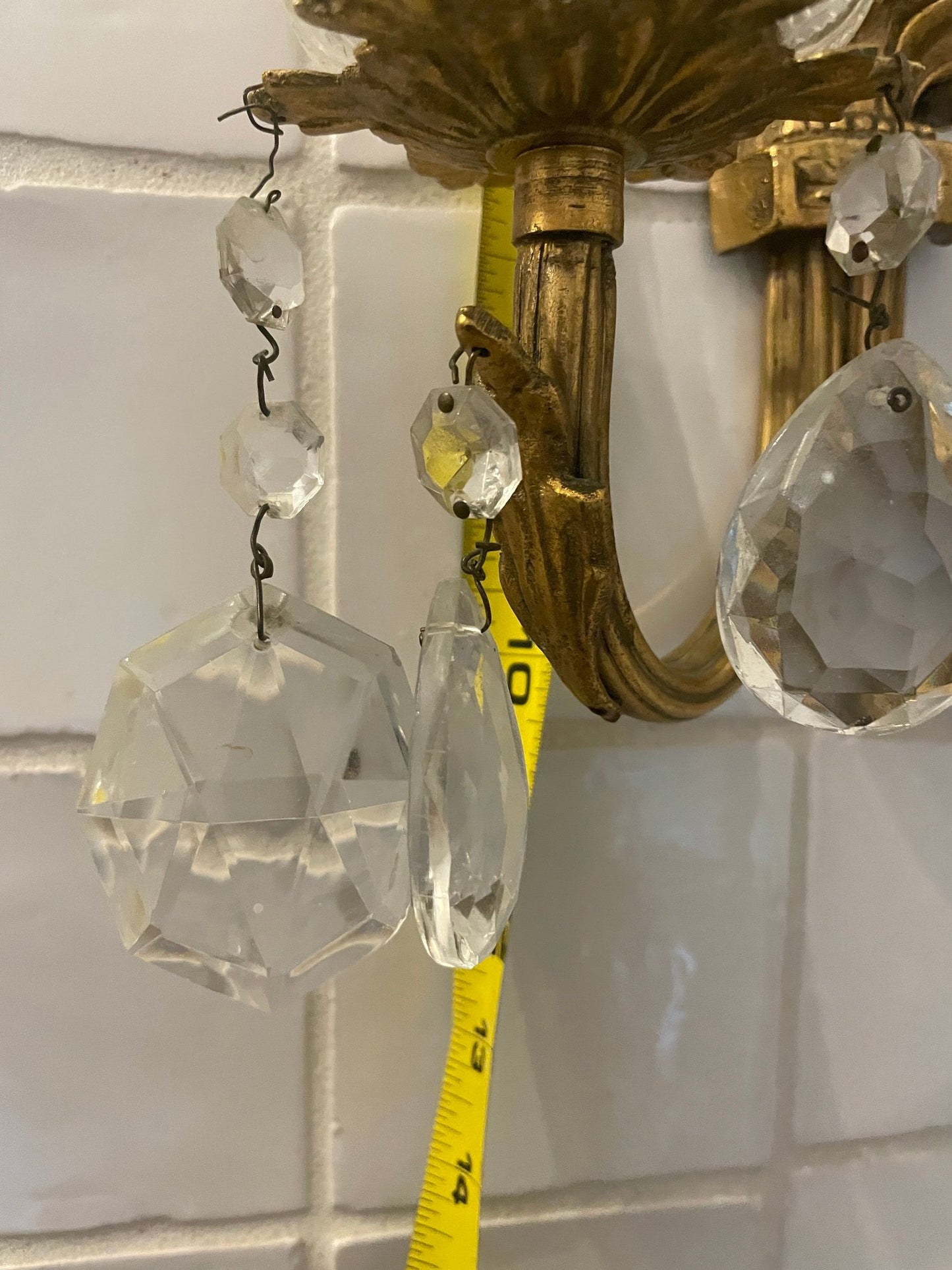 Beautiful Pair of Vintage French Style Ornate Double Light Sconces
