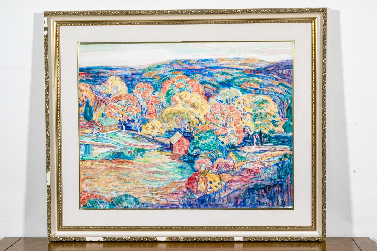 RICHARD S. DAGGY (AMERICAN, 1892-1973) EXPRESSIONISTIC WATERCOLOR ON PAPER, LANDSCAPE