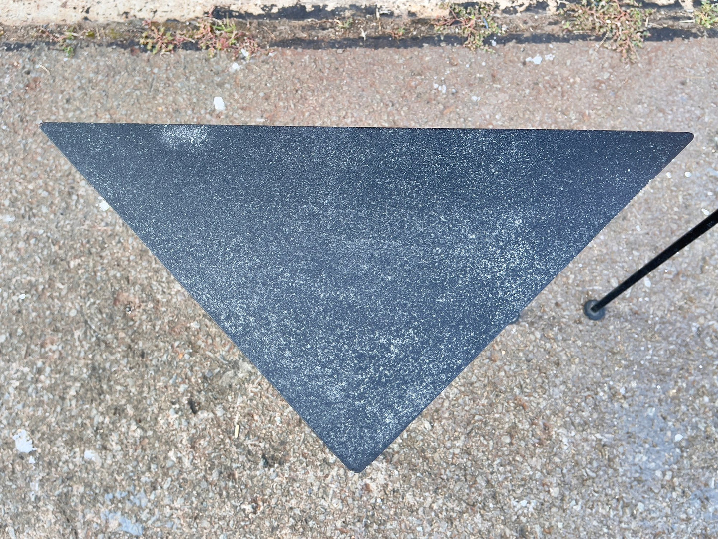 Pair Of Triangular Postmodern Iron Nesting Tables
