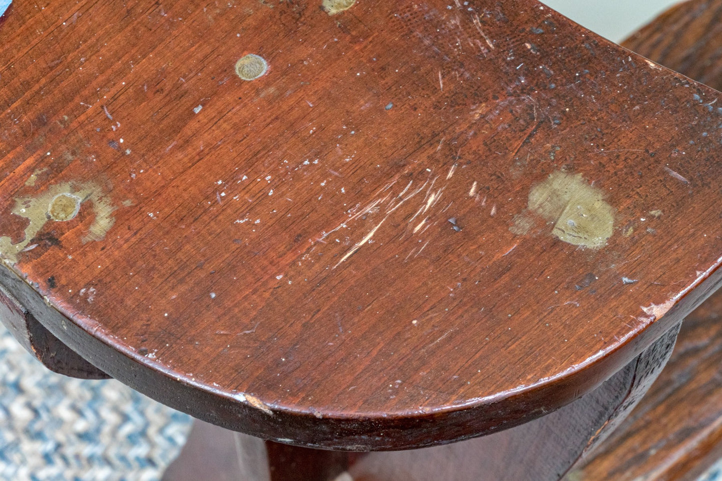 One of a Kind Artisanal Primitive Hand-Carved Wood Chair