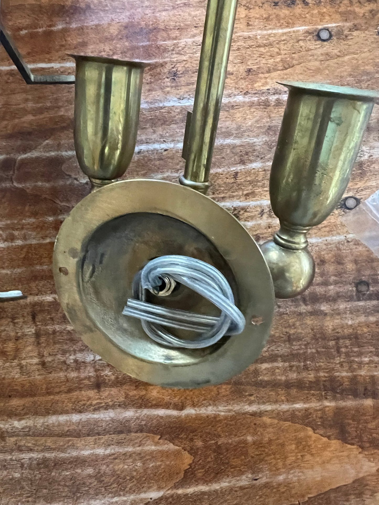 Pair of High Quality Italian Custom Made Brass Wall Sconces With Shades