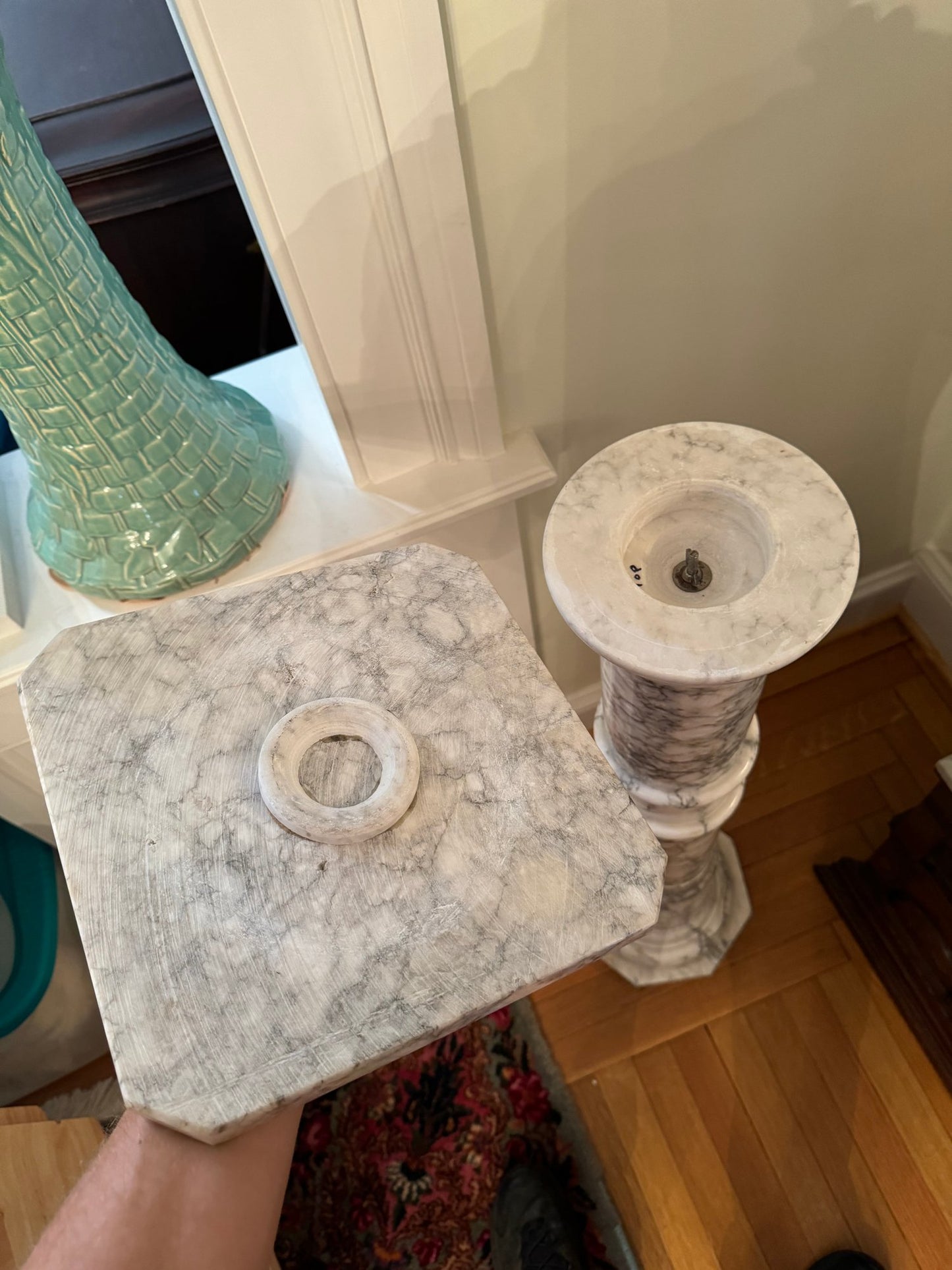 Wonderful Vintage Marble Column- Display Pedestal Stand