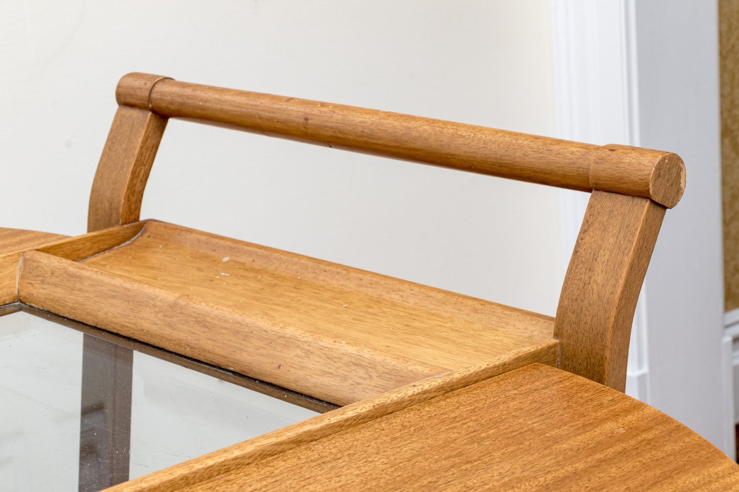 MID-CENTURY BENTWOOD DROP-LEAF TEA CART ATTRIB. EDWARD WORMLEY FOR DUNBAR