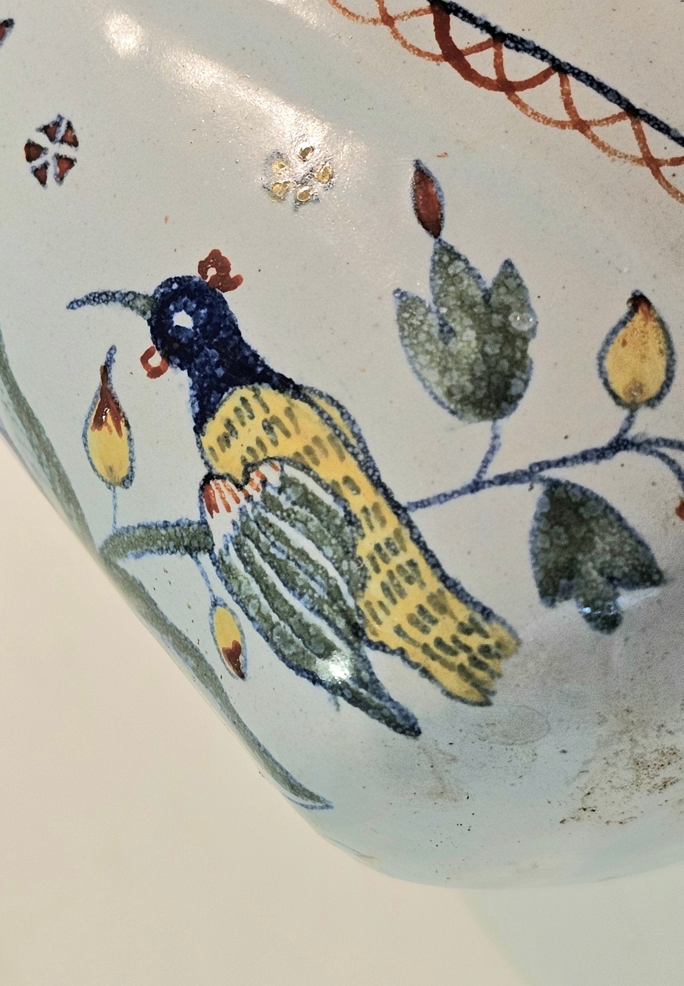 Unique French Rouen Faience Corner Pocket Vases