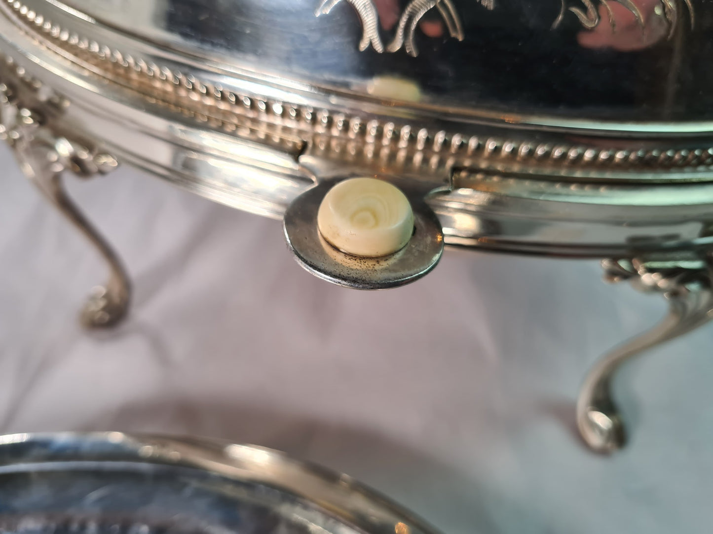 Elegant Silver Plated Revolving Dome Tureen Server, mid 1800