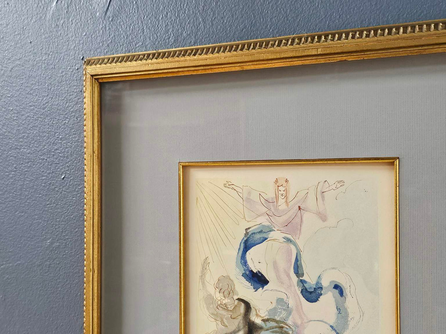 Original 1963 Pencil Signed Salvador Dali (Spain 1904-1989) 21/150 "Piccarda Donati" Woodcut Print