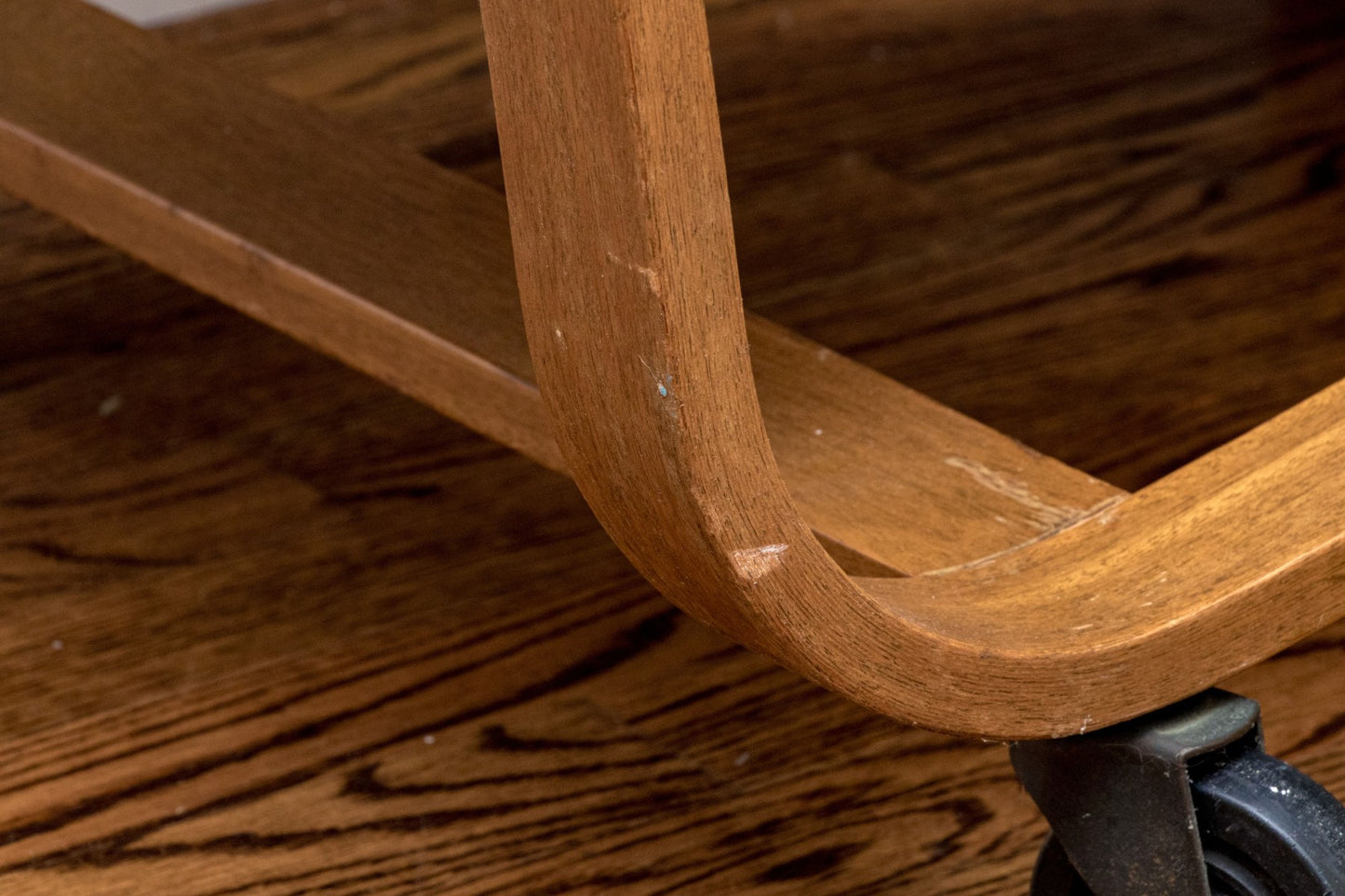 MID-CENTURY BENTWOOD DROP-LEAF TEA CART ATTRIB. EDWARD WORMLEY FOR DUNBAR