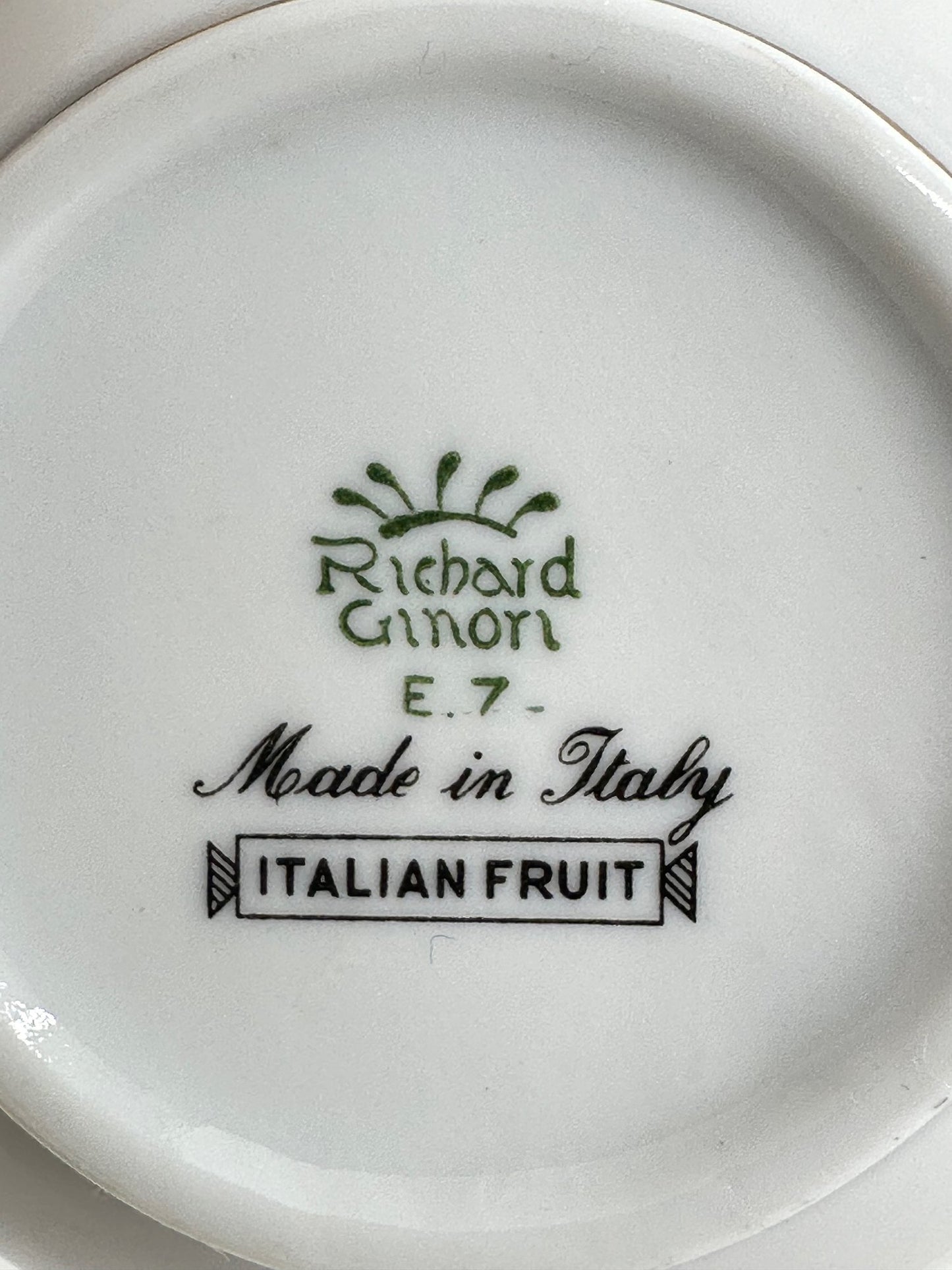 Vintage Italian Richard Ginori Fruits Perugia Tea Set