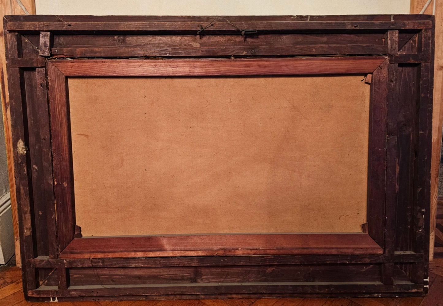 Very Large Antique Mountain Landscape Painting, Oil on Canvas, c. 1900, Antique Frame