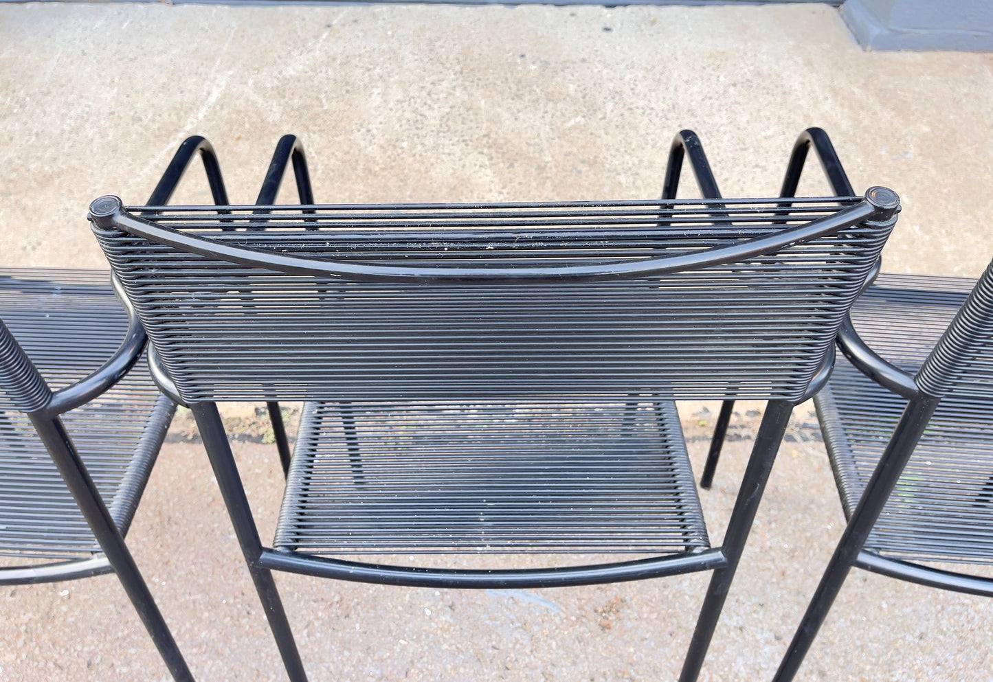 Vintage Italian Spaghetti Strap Armchairs - Set of 4