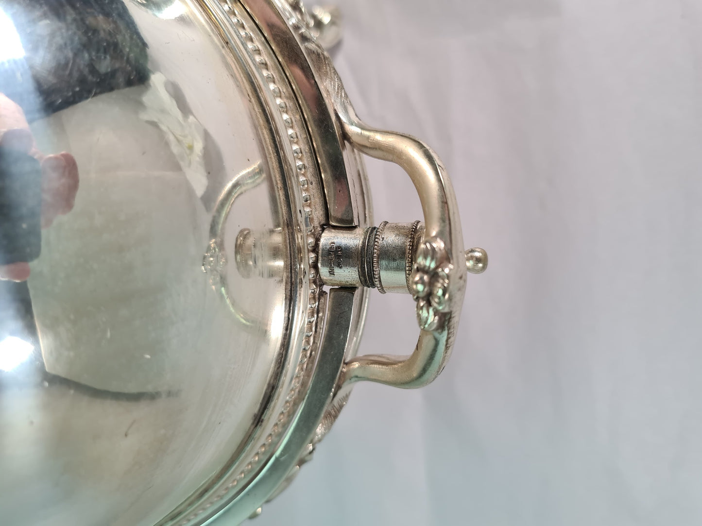 Elegant Silver Plated Revolving Dome Tureen Server, mid 1800
