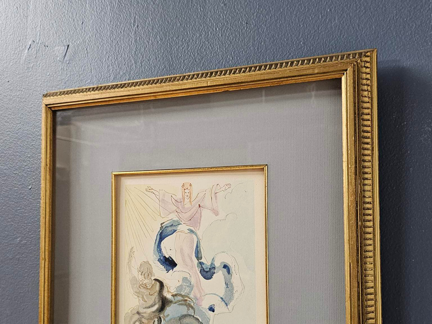 Original 1963 Pencil Signed Salvador Dali (Spain 1904-1989) 21/150 "Piccarda Donati" Woodcut Print