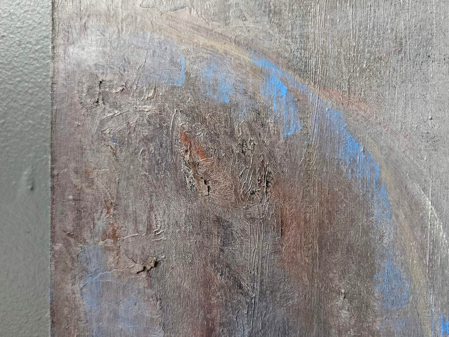 Large 60's Signed Original Modernist Oil On Canvas